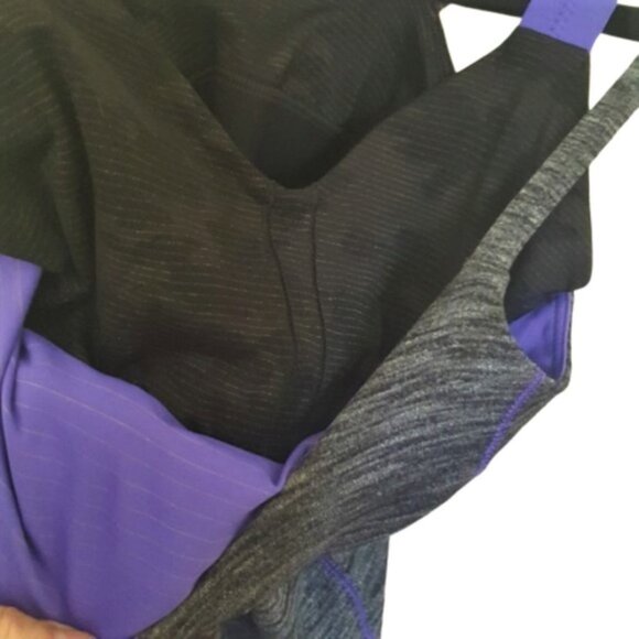 Lululemon Run for Gold top tank with bra gray/purple, 4 - Picture 4 of 9